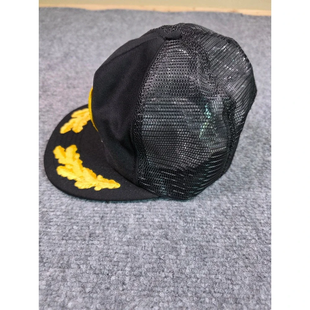 Vintage NRA Trucker Hat Mens OSFA Black Scrambled Eggs Mesh Snapback Made in USA